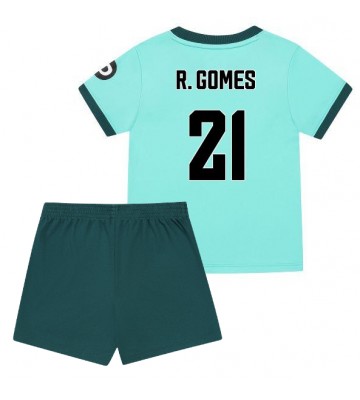 Wolves Rodrigo Gomes #21 Segunda Equipación Niños 2025-26 Manga Corta (+ Pantalones cortos)